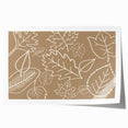 Rolled print of a fall-themed floral art in earthy tones, ideal for art wall dining room or classy bathroom decor.