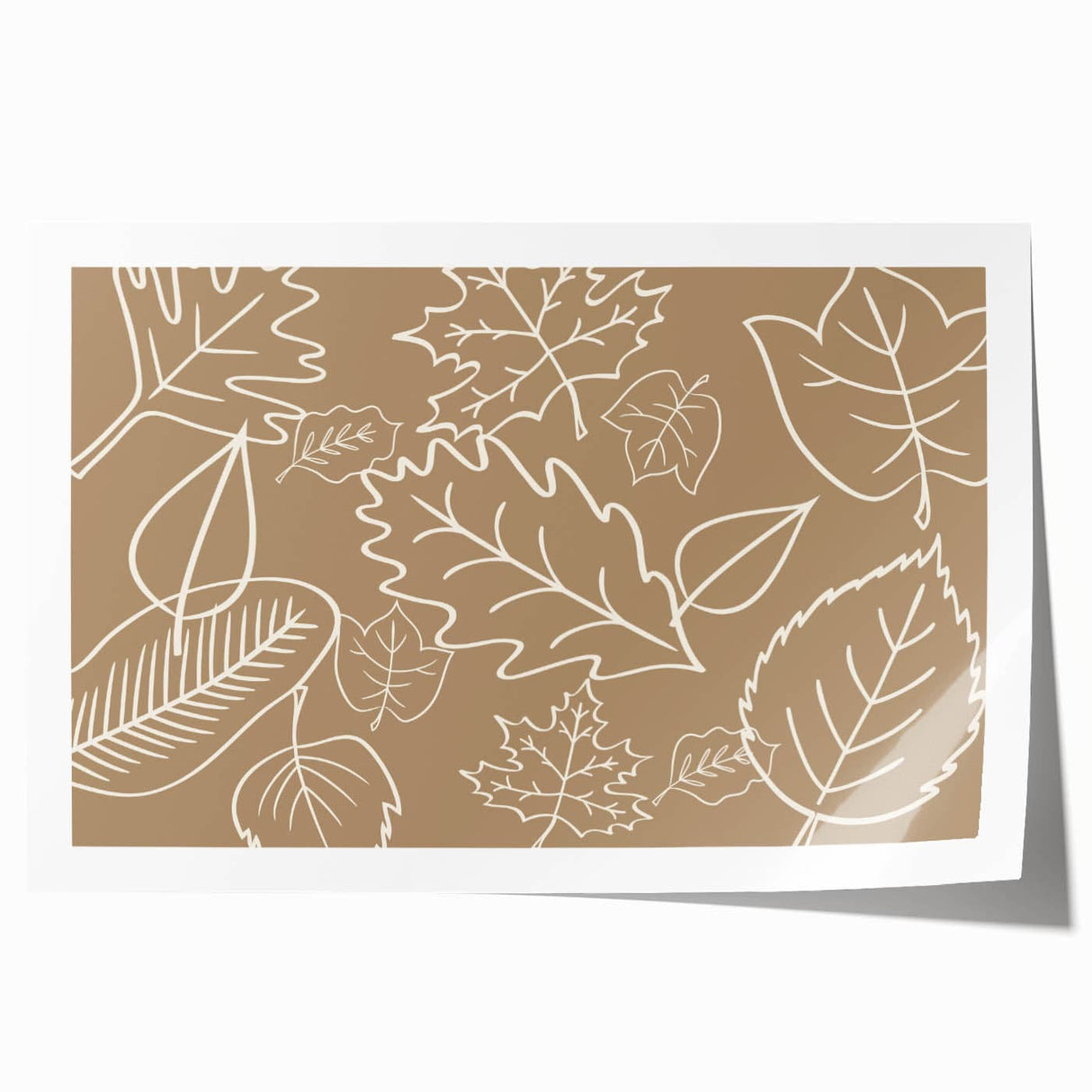 Rolled print of a fall-themed floral art in earthy tones, ideal for art wall dining room or classy bathroom decor.