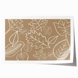 Rolled print of a fall-themed floral art in earthy tones, ideal for art wall dining room or classy bathroom decor.