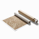 Extra large rolled print featuring a detailed floral design in warm autumn hues.