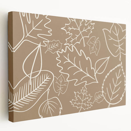 Autumn-themed abstract painting on stretched canvas, featuring warm orange and red hues, suitable for kitchen wall art.