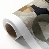 Modern Dining Room Art – Geometric Black and Gold Abstract