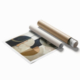 Modern Dining Room Art – Geometric Black and Gold Abstract