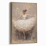 Ballet Dancer Living Room Wall Art - Modern Canvas & Framed Print