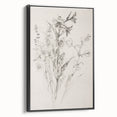 Abstract floral framed canvas artwork in a sleek black frame, showcasing vibrant colors and intricate patterns, ideal for modern home decor. This piece adds elegance and sophistication to any living space or office setting.