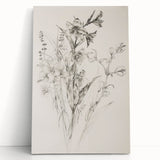 Abstract floral canvas artwork featuring vibrant colors and intricate patterns, beautifully stretched and leaning against a wall, perfect for modern home decor.