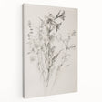 Stretched canvas artwork showcasing vibrant abstract floral designs in shades of pink, blue, and green, perfect for modern home decor.