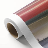 Abstract landscape artwork on rolled canvas, showcasing vibrant colors and intricate textures, ideal for modern home decor. Packaged securely in a cardboard tube for safe delivery.