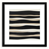 Minimalist Abstract Wall Art – Modern Black, White & Beige Canvas