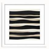 Minimalist Abstract Wall Art – Modern Black, White & Beige Canvas