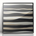 Minimalist Abstract Wall Art – Modern Black, White & Beige Canvas