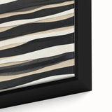 Minimalist Abstract Wall Art – Modern Black, White & Beige Canvas