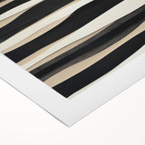 Minimalist Abstract Wall Art – Modern Black, White & Beige Canvas