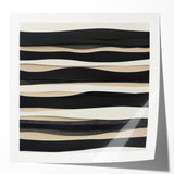 Minimalist Abstract Wall Art – Modern Black, White & Beige Canvas