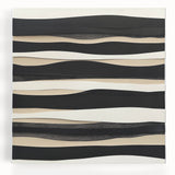 Minimalist Abstract Wall Art – Modern Black, White & Beige Canvas