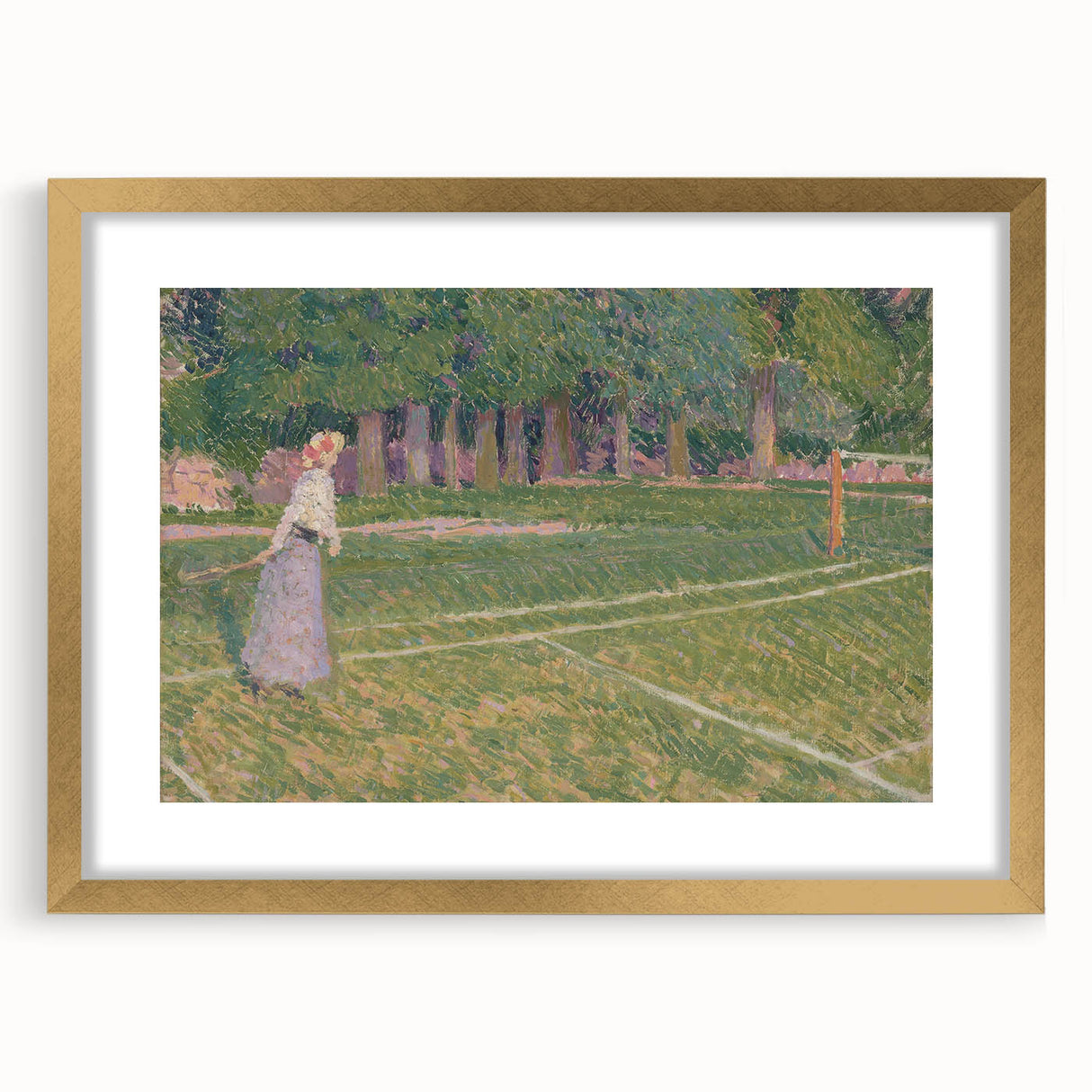 Baroque Art Elegant Garden Scene - Impressionist Baroque Art Print