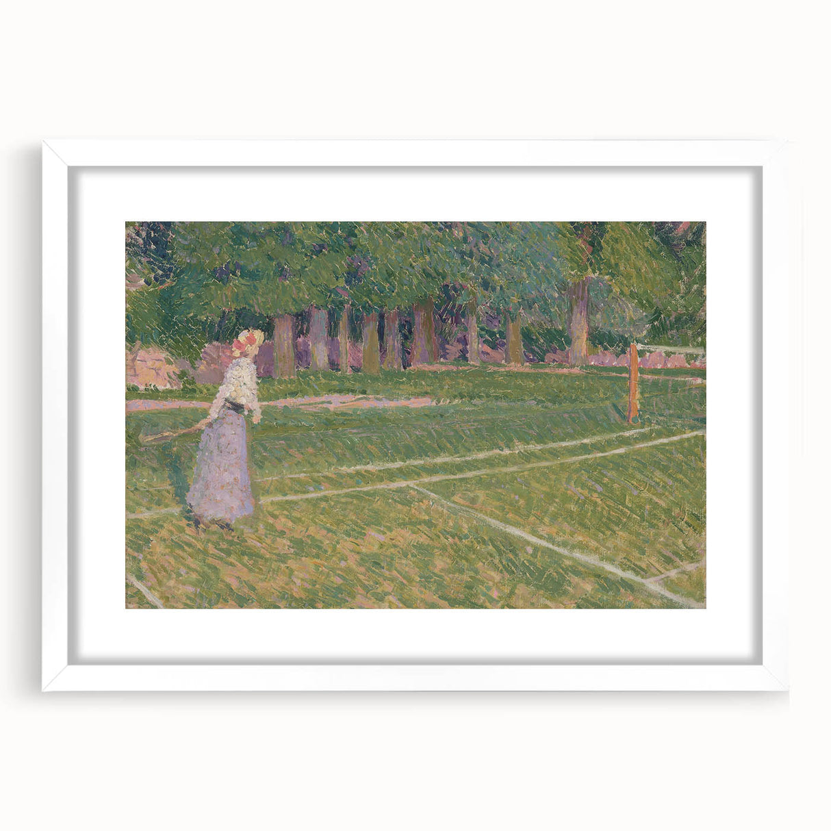 Baroque Art Elegant Garden Scene - Impressionist Baroque Art Print