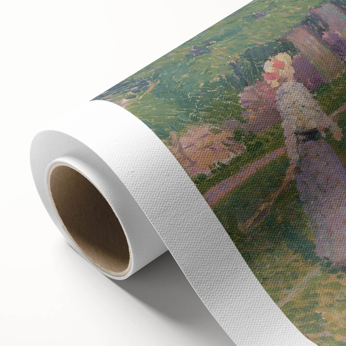 Baroque Art Elegant Garden Scene - Impressionist Baroque Art Print