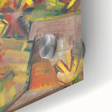 Expressionist Art: Colorful Peasant Woman Scene Wall Art on Canvas