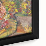 Expressionist Art: Colorful Peasant Woman Scene Wall Art on Canvas