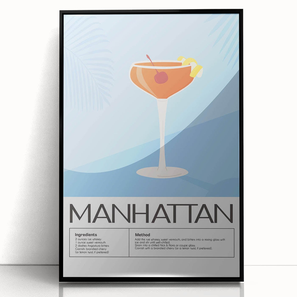 Large abstract wall art depicting colorful geometric shapes on a black acrylic framed print.
