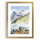 Impressionist Mountain Landscape Wall Art - Sargent's Alpine Print
