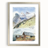 Impressionist Mountain Landscape Wall Art - Sargent's Alpine Print