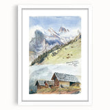 Impressionist Mountain Landscape Wall Art - Sargent's Alpine Print