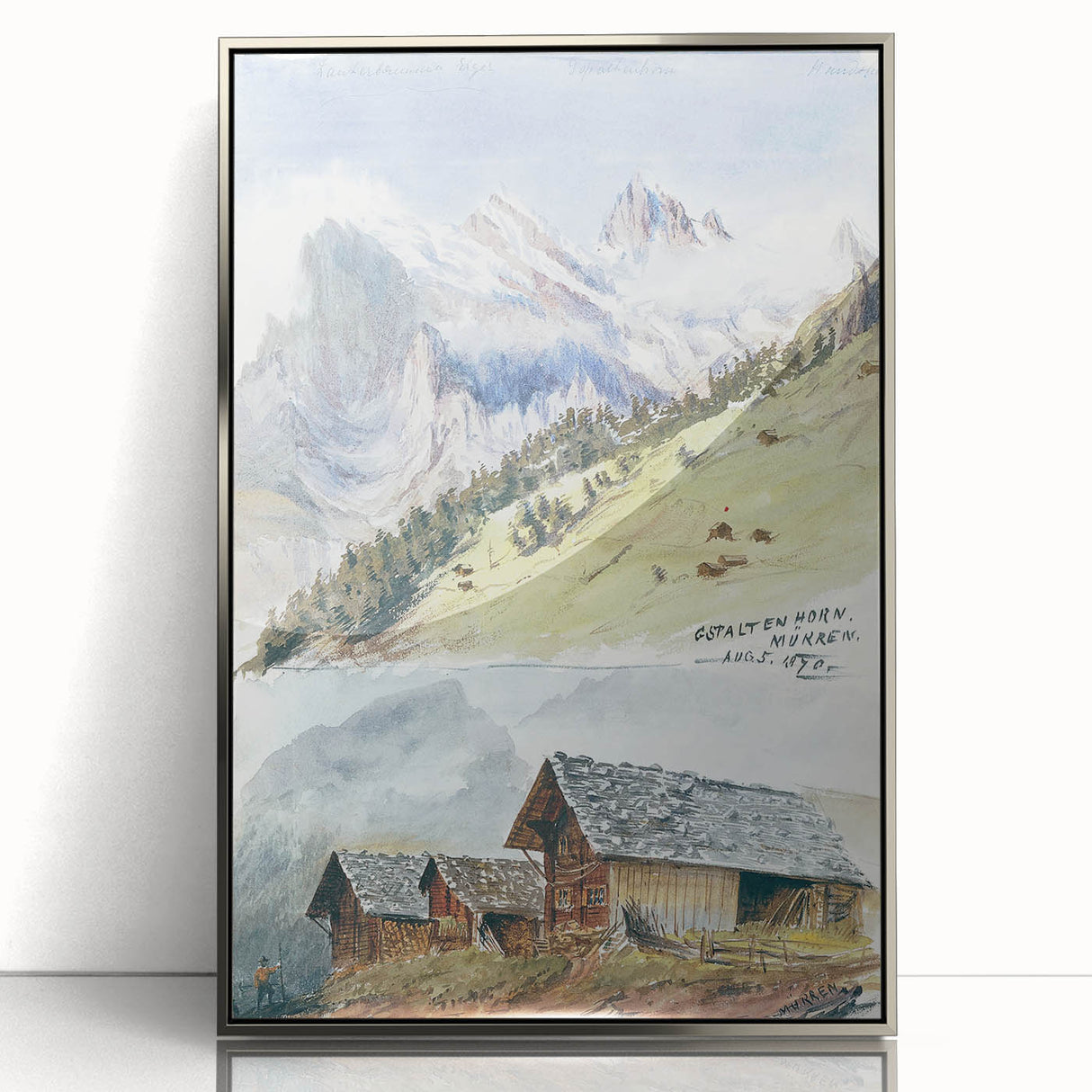 Impressionist Mountain Landscape Wall Art - Sargent's Alpine Print