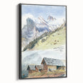 Impressionist Mountain Landscape Wall Art - Sargent's Alpine Print