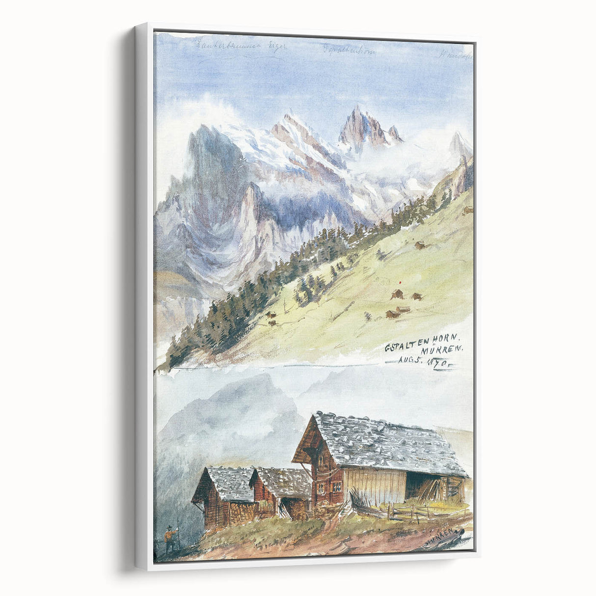 Impressionist Mountain Landscape Wall Art - Sargent's Alpine Print