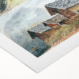 Impressionist Mountain Landscape Wall Art - Sargent's Alpine Print