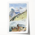 Impressionist Mountain Landscape Wall Art - Sargent's Alpine Print
