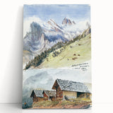 Impressionist Mountain Landscape Wall Art - Sargent's Alpine Print