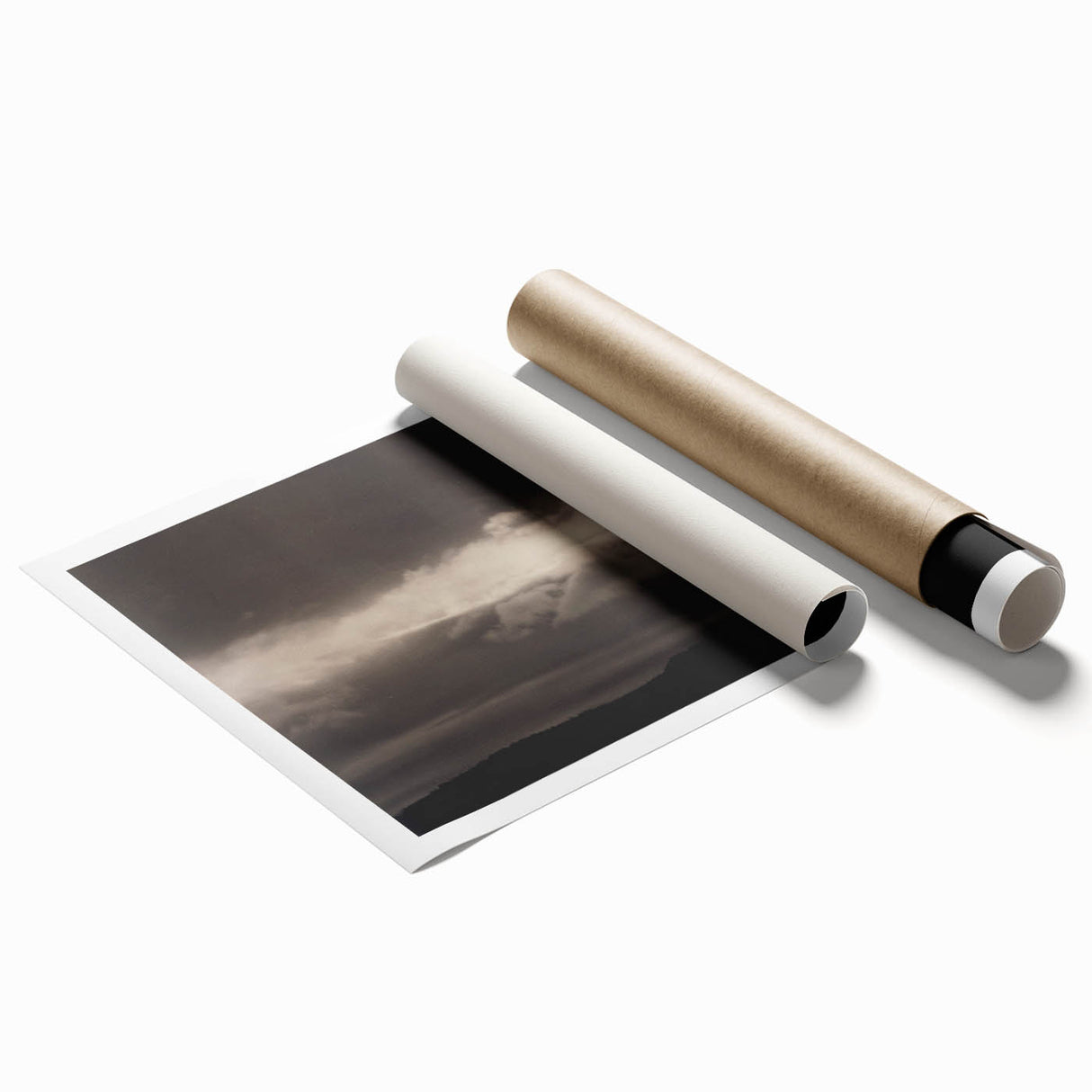 Monochrome Cloudscape - Moody Modern Wall Art in Black and White