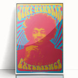 Jimi Hendrix Retro Wall Art – Psychedelic Vintage Experience Print