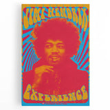 Jimi Hendrix Retro Wall Art – Psychedelic Vintage Experience Print
