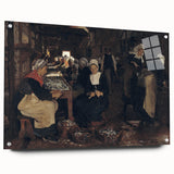 Realism Art Print of Fisherwomen Working – Classical Realism Canvas Art