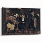 Realism Art Print of Fisherwomen Working – Classical Realism Canvas Art