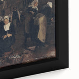 Realism Art Print of Fisherwomen Working – Classical Realism Canvas Art