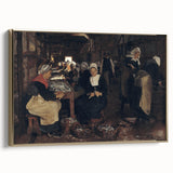 Realism Art Print of Fisherwomen Working – Classical Realism Canvas Art