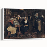 Realism Art Print of Fisherwomen Working – Classical Realism Canvas Art