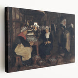 Realism Art Print of Fisherwomen Working – Classical Realism Canvas Art