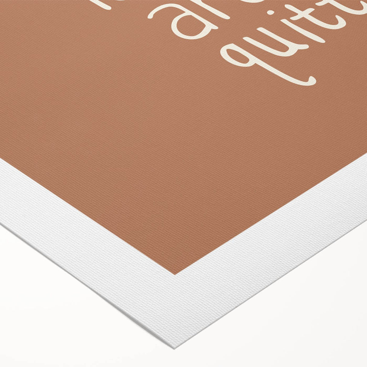 Art deco poster featuring a stylized autumn scene in warm orange and brown tones on a rolled canvas.