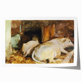 Classic Romantic Paintings: Three Oxen by John Singer Sargent