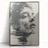 Modern Dining Room Art - Abstract Black and White Wall Decor