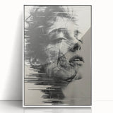Modern Dining Room Art - Abstract Black and White Wall Decor