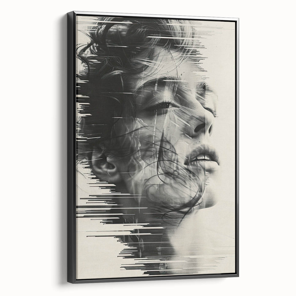 Modern Dining Room Art - Abstract Black and White Wall Decor