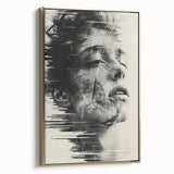 Modern Dining Room Art - Abstract Black and White Wall Decor