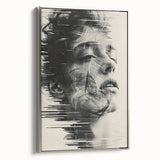 Modern Dining Room Art - Abstract Black and White Wall Decor